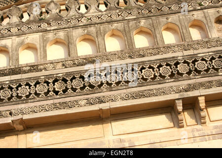 Qutub Shahi dynasty architectural traditions of Qutub Shahi tombs built in 1500's near famous Golkonda Fort ,Hyderabad,India. Stock Photo