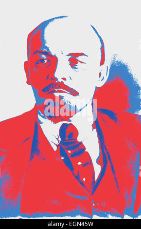 Vladimir Ilyich Ulyanov, alias Lenin, 1870-1924. Russian communist revolutionary, politician and political theorist. Stock Photo