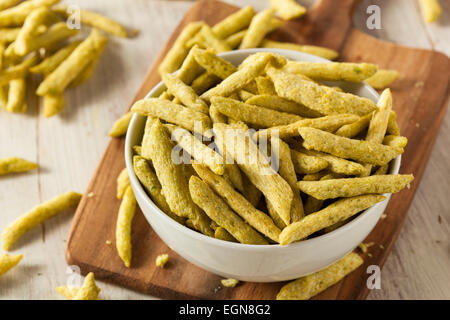 Healthy Organic Snap Pea Chips Lightly Salted Stock Photo