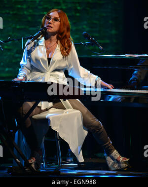 Tori Amos, Trevor Moss and Hannah Lou performing live in concert during