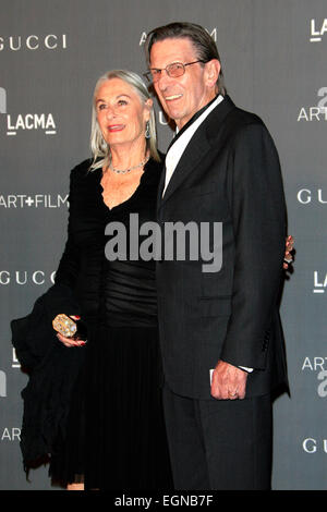 LOS ANGELES, CA - OCT 27: Leonard Nimoy, wife at the LACMA 2012 Art + Film Gala at LACMA on October 27, 2012 in Los Angeles, California Stock Photo