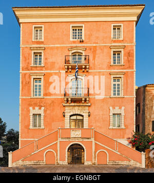 A building at the old town of Corfu, Greece Stock Photo