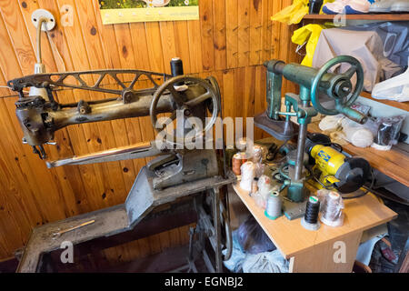 Old fashioned sewing machine Stock Photo