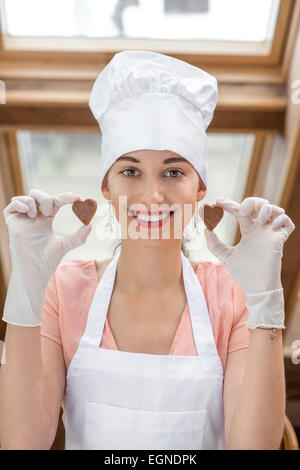 Woman making handmade candy Stock Photo