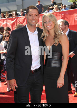 LOS ANGELES, CA - JULY 16, 2014: US soccer star Clint Dempsey at the 2014 ESPY Awards at the Nokia Theatre LA Live. Stock Photo