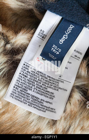 Baby gap faux fur on sale coat