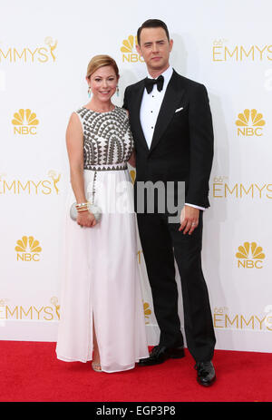 66th Primetime Emmy Awards - Arrivals Featuring: Colin Hanks Where: Los Angeles, California, United States When: 25 Aug 2014 Stock Photo