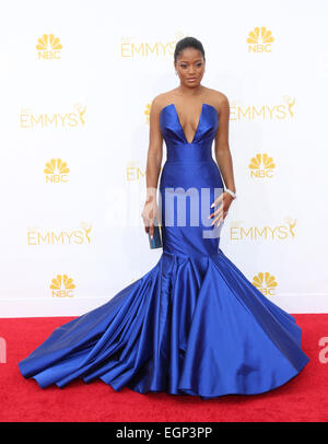 66th Primetime Emmy Awards - Arrivals Featuring: Keke Palmer Where: Los Angeles, California, United States When: 25 Aug 2014 Stock Photo