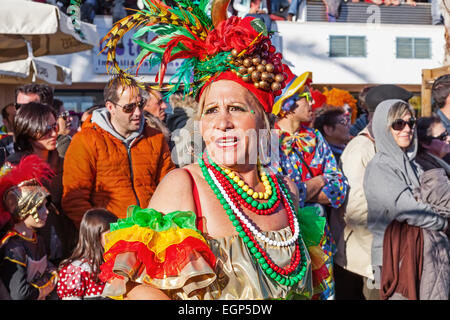 The Baianas, one of the most historically important characters of the Rio de Janeiro Brazilian style Carnaval Parade Stock Photo