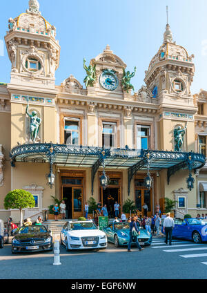 MONTE CARLO, MONACO - OCTOBER 3, 2014: Entrance to Monte Carlo Casino in Monaco Stock Photo