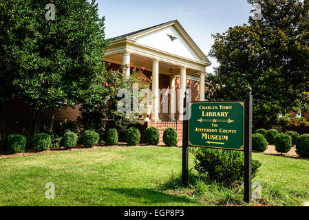 Charles Town Library & Jefferson County Museum, 200 East Washington Street, Charles Town, West Virginia Stock Photo