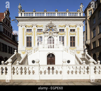 Old Stock Exchange, Leipzig, Saxony, Germany Stock Photo