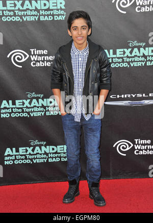 LOS ANGELES, CA - OCTOBER 6, 2014: Karan Brar at the world premiere of 'Alexander and the Terrible, Horrible, No Good, Very Bad Day' at the El Capitan Theatre, Hollywood. Stock Photo