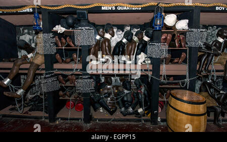 Baltimore, Maryland, USA. 28th Feb, 2015. A portion of the slave trade exhibit at the National Great Blacks in Wax Museum. © Brian Cahn/ZUMA Wire/Alamy Live News Stock Photo