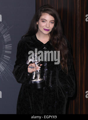 2014 MTV Video Music Awards (VMAs) held at The Forum - Press Room Featuring: Lorde Where: Los Angeles, California, United States When: 24 Aug 2014 Stock Photo