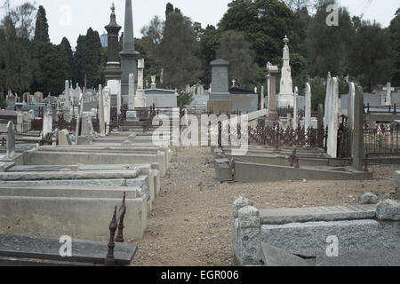 Old Disheveled Graves Melbourne General Cemetery Stock Photo