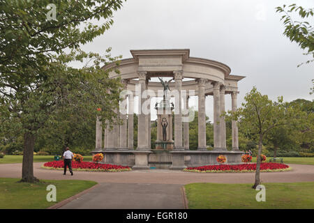 The Welsh National War Memorial in Alexandra Gardens, Cathays Park, Cardiff, Wales. Stock Photo