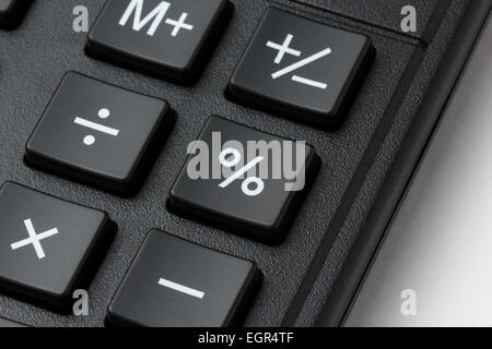 Closeup photo of percent button on calculatror keypad Stock Photo