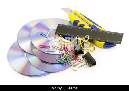 stationery on a white background Stock Photo