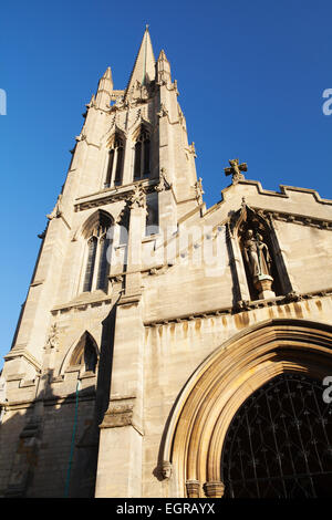 St. James' Church in the market town of Louth, known as 'The Capital of the Lincolnshire Wolds'. February 2015. Stock Photo