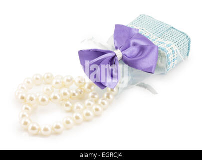 gift basket isolated on white background Stock Photo