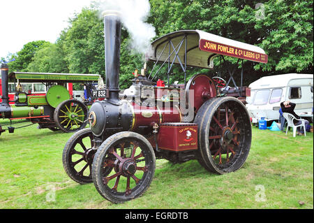 restored steam traction engine Stock Photo