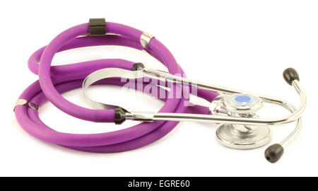 medical stethoscope on white background Stock Photo