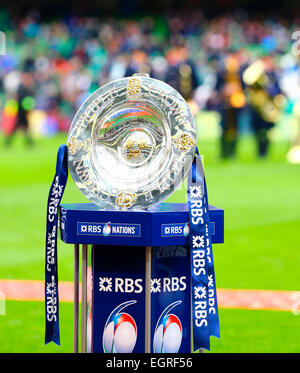 The Triple Crown trophy on display at the RBS Six Nations rugby ...