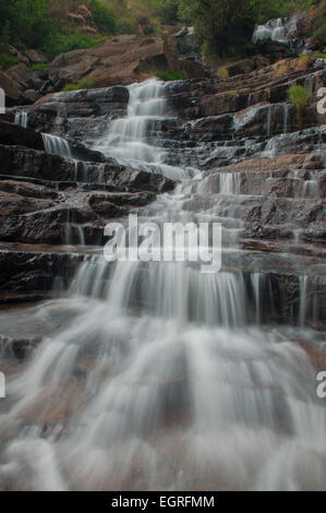 Waterfall, Nuwara Eliya, Sri Lanka, February 2014 Stock Photo