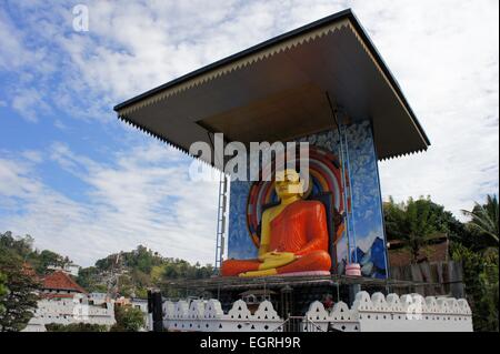 Sitting Buddha statue in Kandy, Sri Lanka Stock Photo