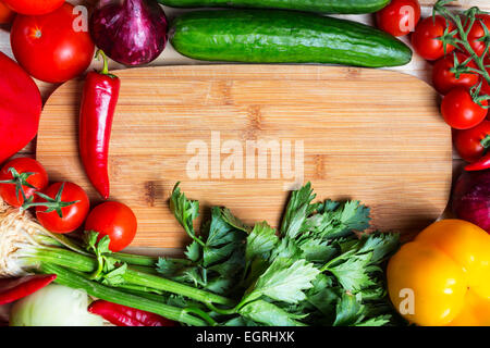 frame of vegetables Stock Photo