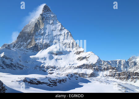 Matterhorn, Zermatt, Switzerland from Trockener Steg Stock Photo