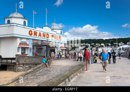 Grand Pier in Weston-super-Mare, Somerset, England Stock Photo