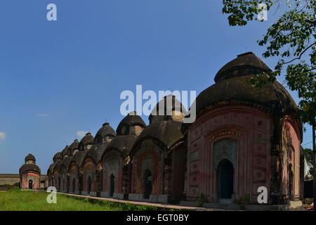 Terracotta brick temples in central Kolkata, India Stock Photo