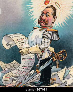 spanish american war political cartoons in color