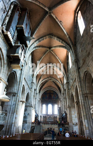 Interior view of the Bamberg Cathedral. Stock Photo