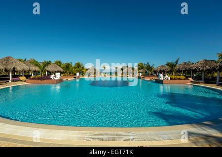 Pool in a holiday resort, Varadero, Matanzas, Cuba Stock Photo