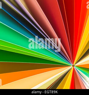 colorful abstract backdrop with cardboard sheets Stock Photo