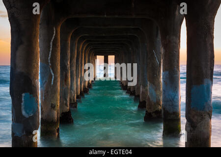 The Manhattan Beach Pier is a pier located in Manhattan Beach, California, on the coast of the Pacific Ocean.