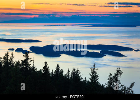 Mount Constitution is a mountain on Orcas Island, and the highest point in the San Juan Islands. Stock Photo