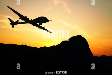 Drone silhouette Stock Photo