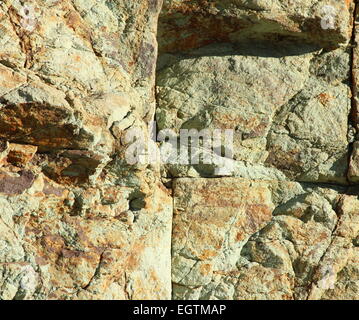Los Azulejos, green rocks in Teide national park tenerife Stock Photo