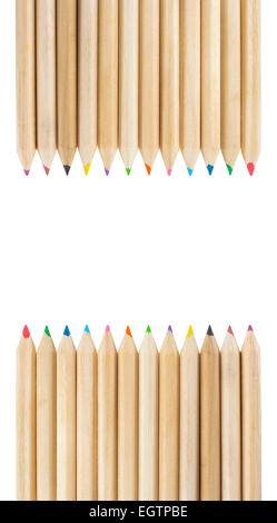 Multicolored pencils isolated on white background Stock Photo