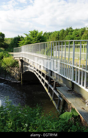 Cantlop Bridge (Built 1813) is a cast Iron single span road bridge over the Cound Brook, Cantlop, Shropshire. Stock Photo