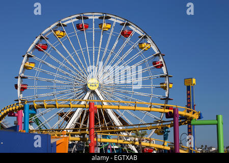 Ferris Wheel And Roller Coaster In The Daytona Beach Boardwalk 