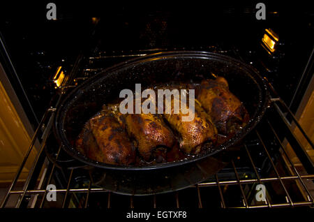 Roasted wild ducks Stock Photo