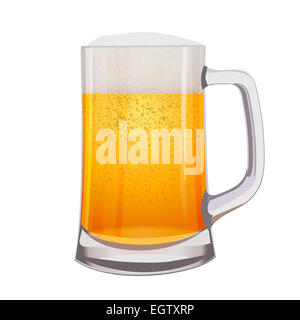 Excellent Isolated mug of beer.  illustration Stock Photo