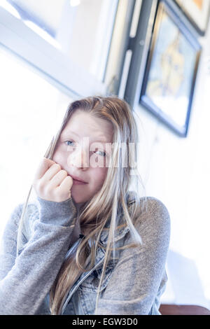 Portrait of tween/teen girl. Stock Photo