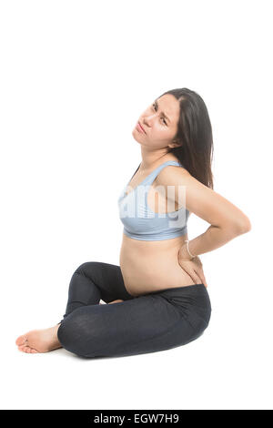Pregnant woman having back pain Stock Photo