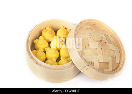 Dimsum in the steam basket Stock Photo